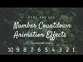 CSS Number Countdown Animation Effects HTML And CSS Tutorials