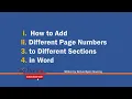 Download Lagu How to Add Different Page Numbers to Different Sections in Word | TechTricksGh