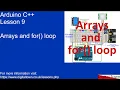 Arduino C - Lesson 9 Arrays and for loop