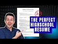 Creating a Resume for a High School Student Samples and Instructions Included