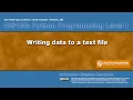 Python 07H - Writing Data to a Text File