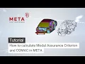 How to calculate Modal Assurance Criterion MAC and COMAC in META