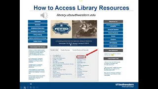Expert Database Searching Recorded Tutorial