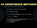 Anonymous methods in C NET