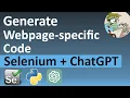 Use ChatGPT to Generate Selenium Python Code Specific to Your Webpage