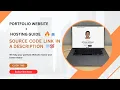 FREE Portfolio Website Source Code Hosting Guide