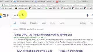 Purdue OWL - A Super Quick Intro