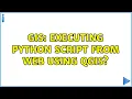 GIS Executing python script from web using QGIS