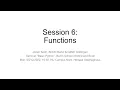 Session 6 Functions Basic Python WS