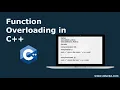 Function Overloading C COMPILE TIME POLYMORPHISMS Interview Question