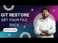 How to Restore Deleted Files from Git Staging Area