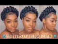 Butterfly HALO BRAID TUTORIAL WEDDING HAIRSTYLES CROWN BRAID Hairstyles Tatiaunna1