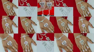 दशहरा स्पेशल Silver Hathphool के 1, 2 और 3 फिंगर सेट 🔥 हर लड़की को पसंद आएगा ये शानदार डिजाइन #love 