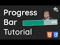 How to Create a Progress Bar With Animations - HTML CSS Tutorial For Beginners