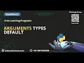 tutorial For Beginners Functions Parameter Types Default