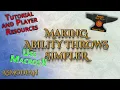 Foundry VTT - Making Ability Throws Simpler Using Macros 2022