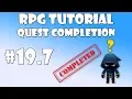 7 Unity RPG Tutorial - Quest completion