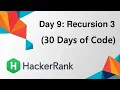HackerRank Day 9 Recursion 3 Java Solution