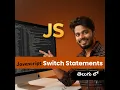 Switch Case in JavaScript Examples Telugu Saiteja
