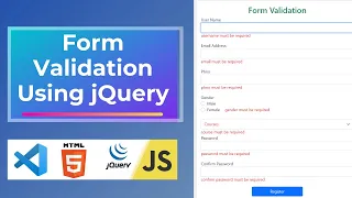 Form Validation using jQuery Form Validation using Html Css Javascript