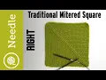 How to Knit Mitered Square pattern