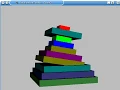 Pancake sort algorithm visualization with VTK