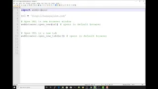 How to Open Browser URL Link From Python Script