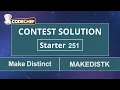 Make Distinct MAKEDISTK Starter 251 CodeChef Solution