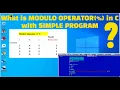 A Simple C program to get REMAINDER of two numbers using MODULO OPERATOR Learn To Code