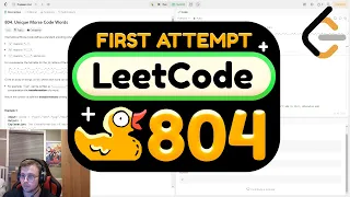 my attempt at solving leetcode 804 unique morse code words SOLVED
