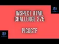 PICOCTF INSPECT HTML - Challenge Walkthrough