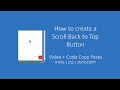 How to create Scroll Back to Top Button HTML CSS Javascript