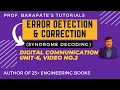 ERROR DETECTION AND CORRECTION SYNDROME DECODING