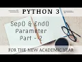 Sep End Parameter Part - 2