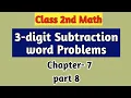 Class 2 Math 3 digit Subtraction Word problems Subtraction word problems with solutions