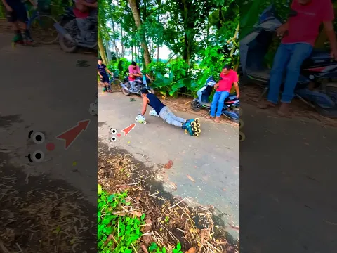 একটা চাকা খুলে স্কেটিং করতে গিয়ে কী হলো! 😱#shorts #skating