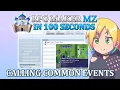 Calling Common Events RPG Maker MZ In 100 Seconds