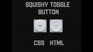 How To Create An Animated Squishy Toggle Button Using Only HTML5 CSS3