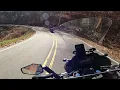 4K Harley Roadglide chased down mountain road by KLR 650 The Diamondback 226A NC Motorcycle road