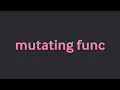 Intro to mutating func in Swift