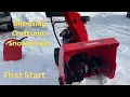 Unboxing new 24 Craftsman 2 stage gas Snowblower purchased from Lowe s