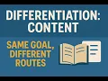Differentiating Instruction What of Learning