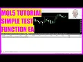 MQL5 TUTORIAL - SIMPLE TEST FUNCTION EXPERT ADVISOR