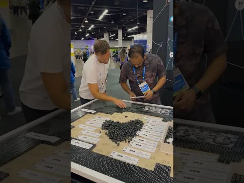 F1 Dice Mural of Carlos Sainz and Alex Albon made from 18,000 dice!