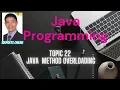 SirParts Java Programming Topic 22 Java Method Overloading