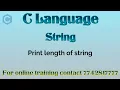 c program to find length of the string