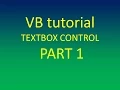 Textbox control explain for beginner in visual basic part 1