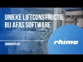 Lagu Nieuwe pand AFAS software heeft unieke RHIMA liftconstructie voor verwerking vaat naar spoelkeuken