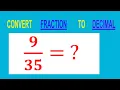 CONVERT FRACTION TO DECIMAL