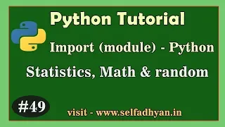 Import Library - Math in Python Statistic in Python Module Python